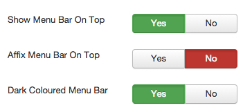 Menu Options